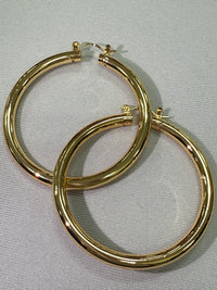 Handcuff Me Gold Hoop Earrings