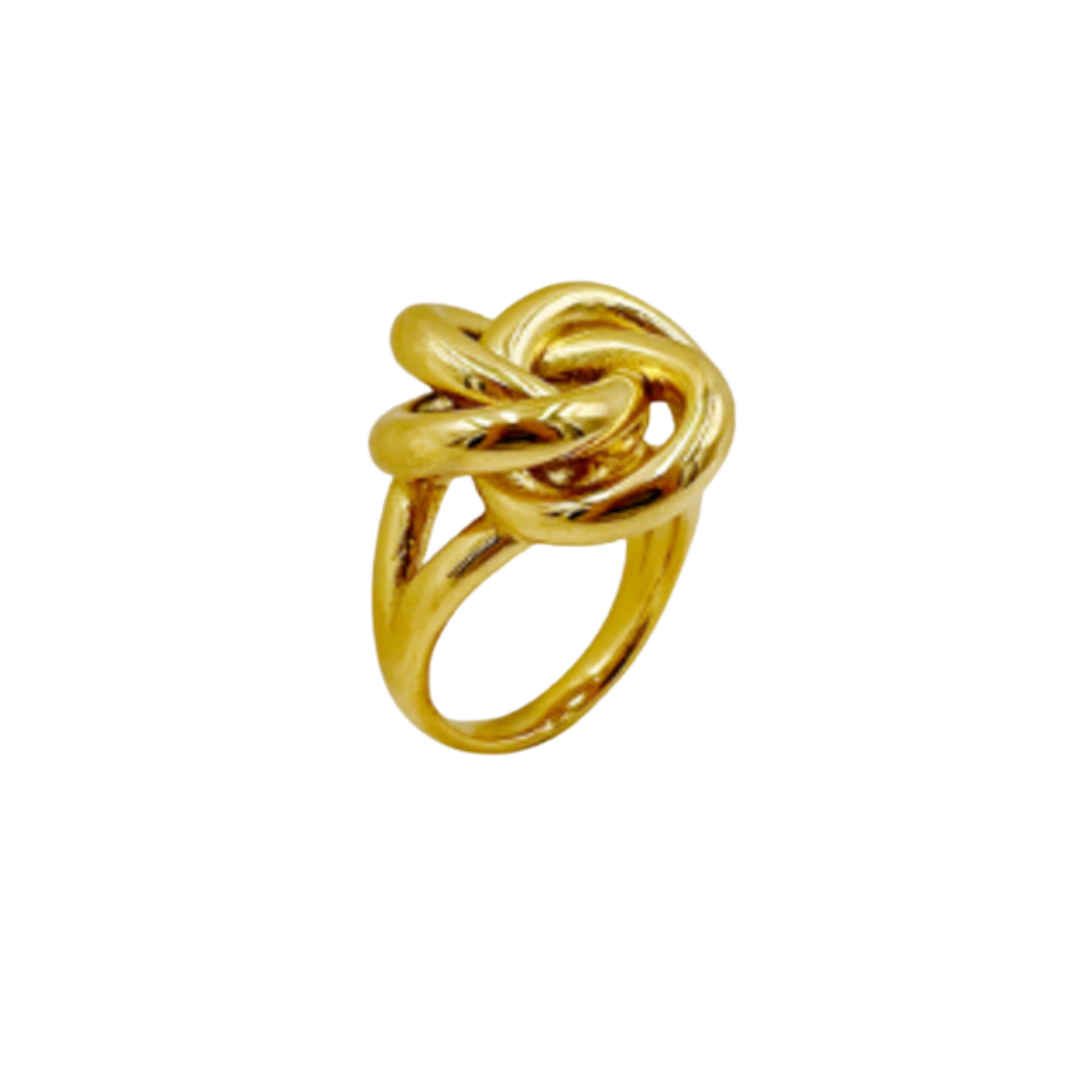 Gold Plated Stainless Steel Harmony Ring – Elegant & Timeless Design