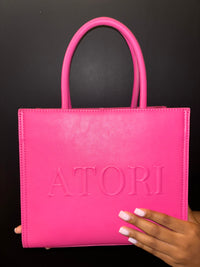 Pink ATORI Branded Tote Handbag