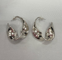 On Heavy Silver Earrings