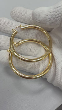 Video of Handcuff Me Gold Hoop Earrings