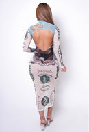 Show Your Worth Mona Dress shown from the back.